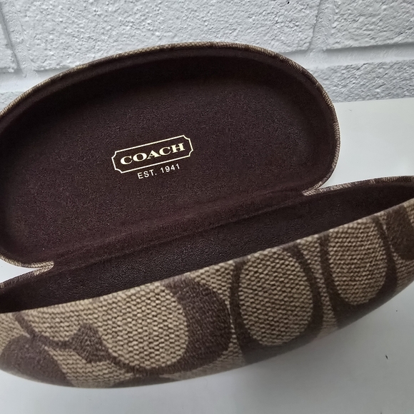 Coach Clamshell Eyeglass Case with Cloth - Picture 2 of 3